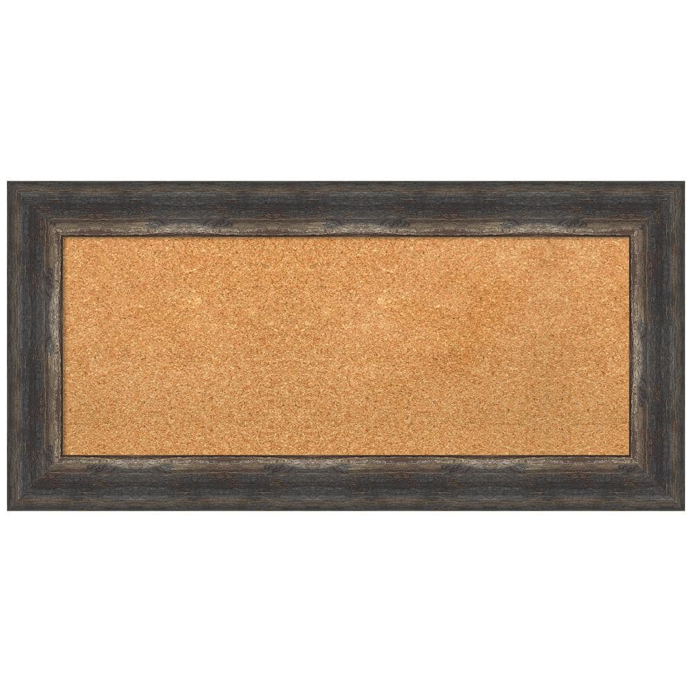 Bark Rustic Char 35.12 in. x 17.12 in Framed Corkboard Memo Board price history on PriceWatchPro