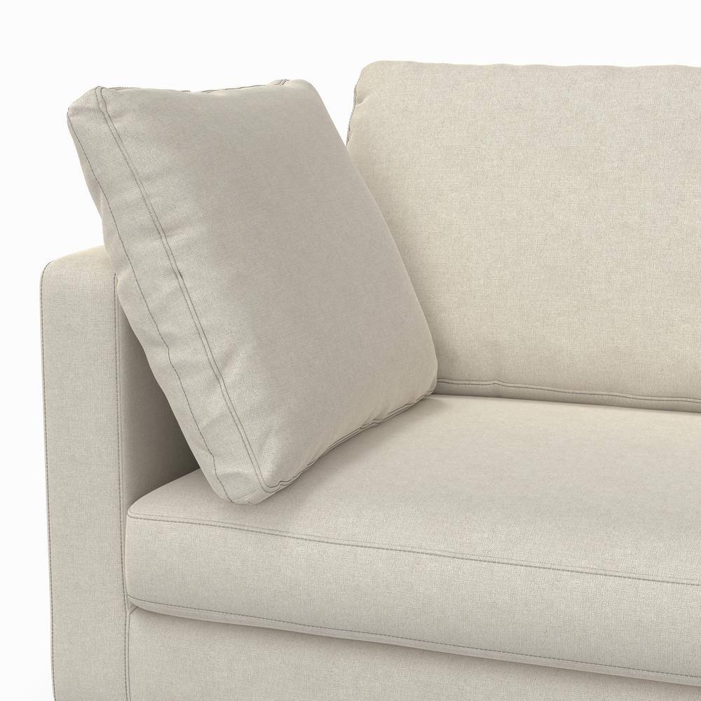 Ava 76'' Cream Upholstered Mid-Century Modern Sofa