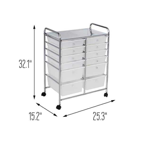 Honey-Can-Do MDF Craft Rolling Storage Cart with Dowel Rods and 3  Compartments CRT-09592 - The Home Depot