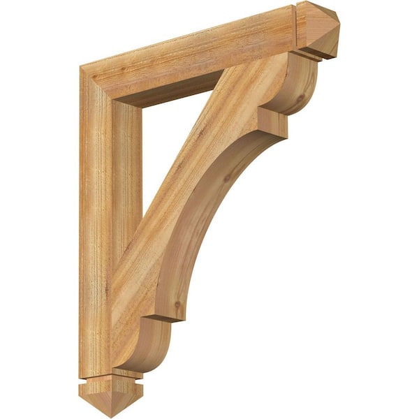 Ekena Millwork 4 in. x 32 in. x 28 in. Western Red Cedar Olympic Arts and Crafts Rough Sawn