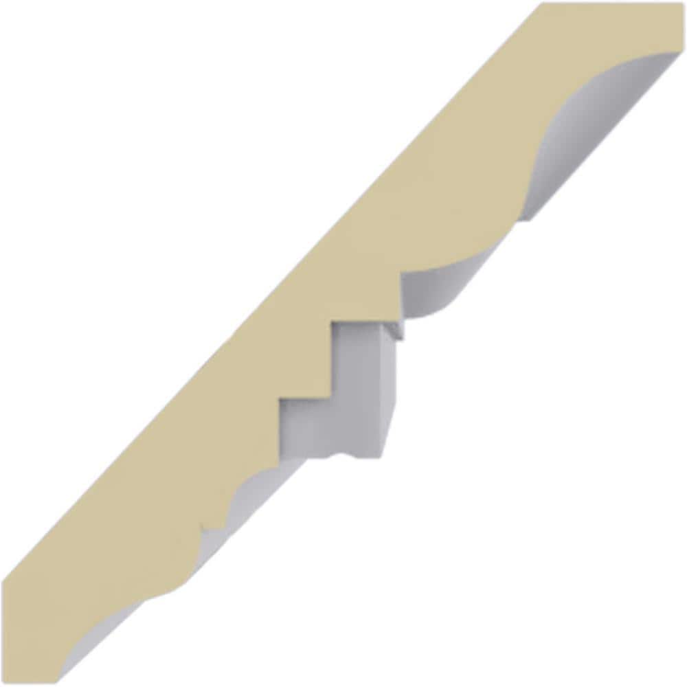 White Polyurethane Dentil Crown Moulding, 94.5 inches