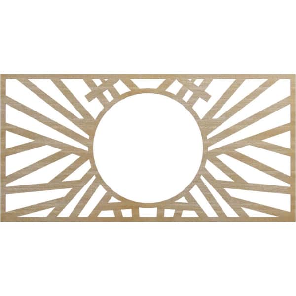 0.375 in. x 30 in. x 15 in. Wood (Hickory) Medallion Moulding
