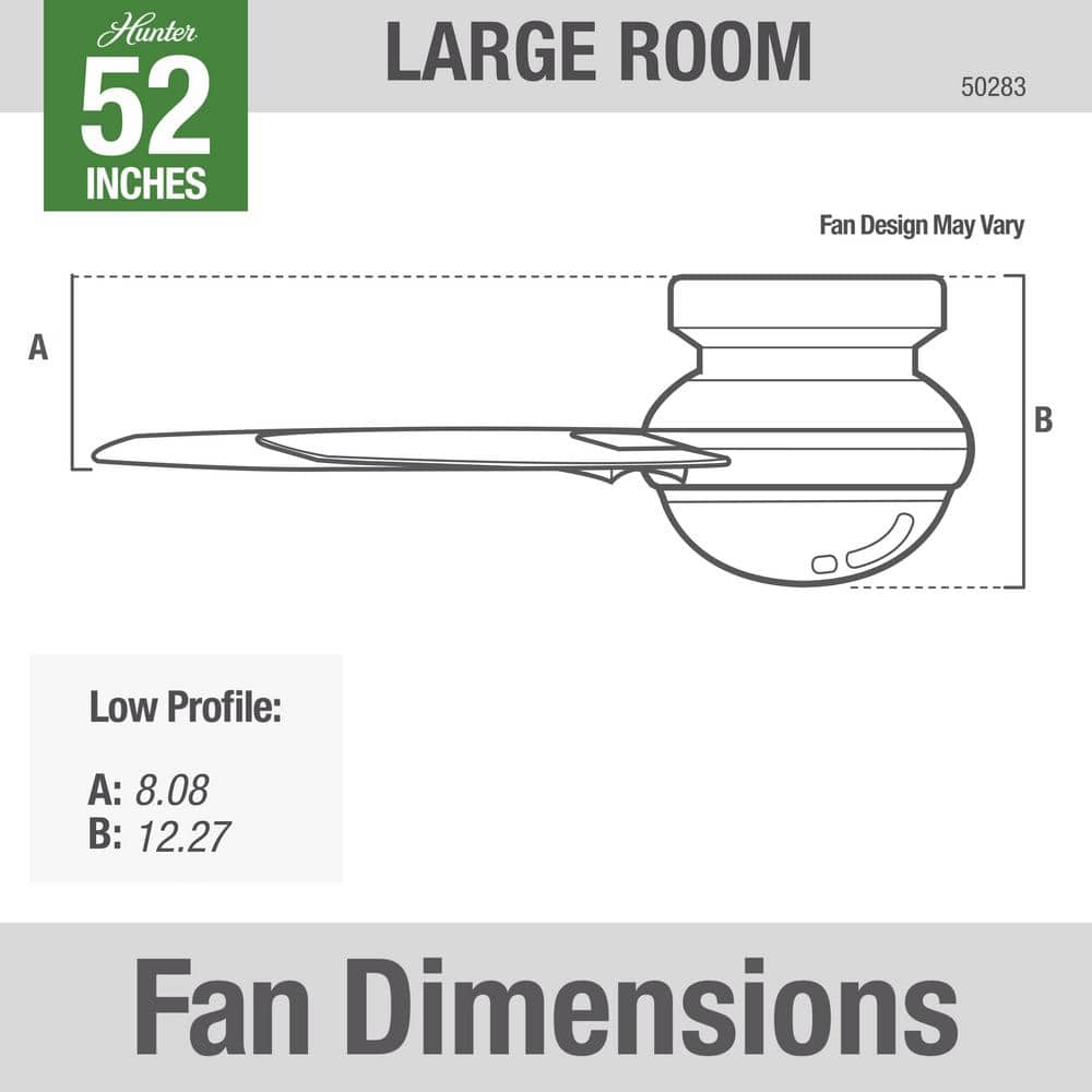 Dempsey 52" Brushed Nickel Low Profile Ceiling Fan with LED Light and Remote