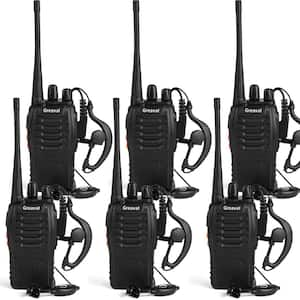 Durable 10 Mile Range Rechargeable Waterproof 2-Way Radio with Charger 6-Pack