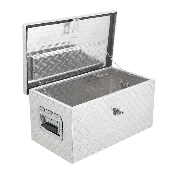 Heavy Duty Aluminum Diamond Plate Underbody Truck Tool Box with Lockable, Compact, Lightweight for Pickup, Van, Trailer