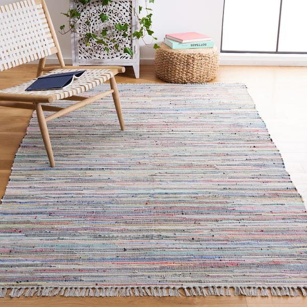 Rag Rug Gray/Multi Doormat 2 ft. x 3 ft. Striped Area Rug