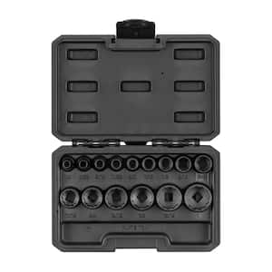 3/8 in. Drive 12-Point Impact Socket Set, (15-Piece) (1/4-1 in.)