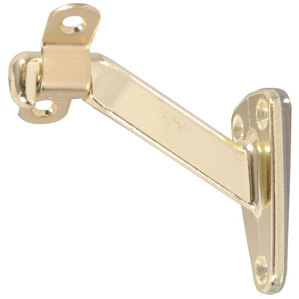 Hardware Essentials Brass Finish Heavy Duty Handrail Bracket (5-Pack ...