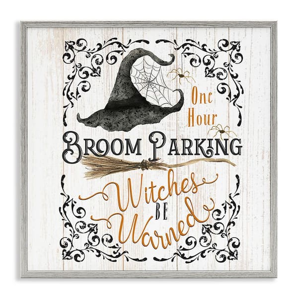 Stupell Industries Rustic Broom Parking by Deane Beesley 1-Piece Framed Graphic Print Typography Poster Art Print 12 in. x 12 in.
