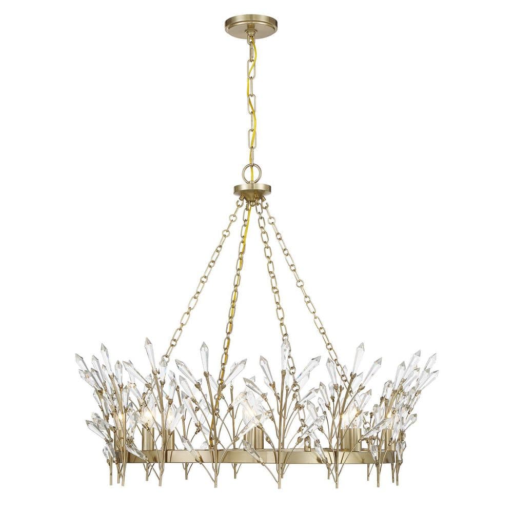 Orianna 8-Light Noble Brass Glam Crystal Chandelier price history on PriceWatchPro