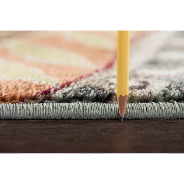 Capri Abstract Seafoam 2 ft. x 3 ft. Indoor Area Rug