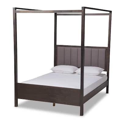 Wood Canopy Beds The Home Depot, Black Wood Canopy Bed King Size