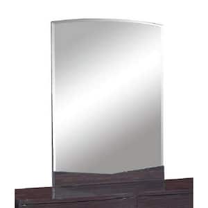 Charlie 43 in. x 32 in. Classic Rectangle Framed Brown Vanity Mirror