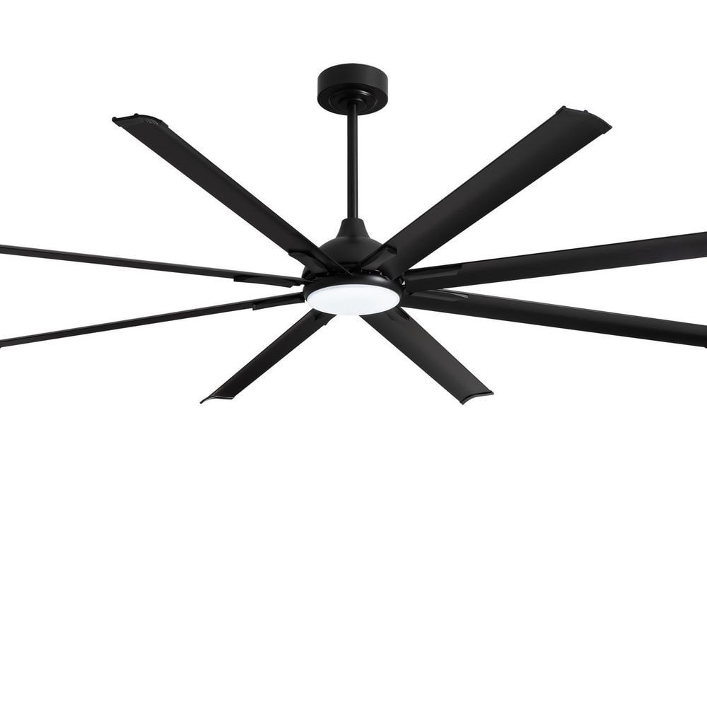 84 in. Indoor Black Downrod Mount Ceiling Fan with Integrated LED with Remote Control Included price history on PriceWatchPro
