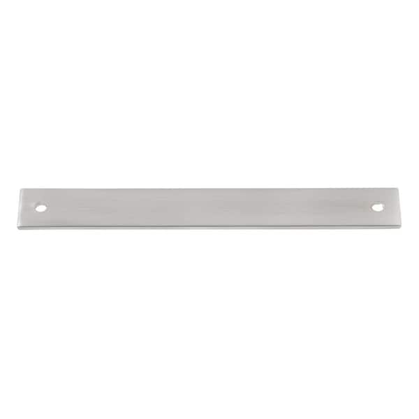 GLIDERITE 8 in. Squared Cabinet Backplate 7 in. Center to Center, 8342-178-SN