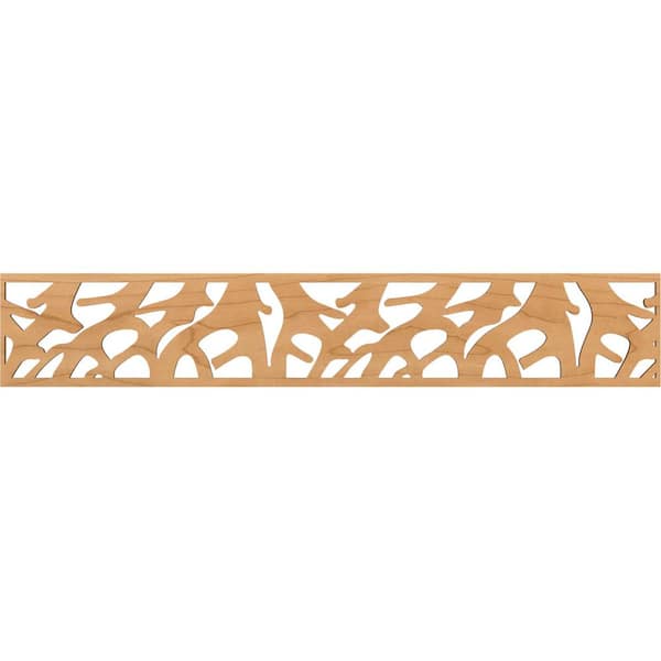 Ekena Millwork Manton Fretwork 0.25 in. D x 46.625 in. W x 8 in. L Maple Wood Panel Moulding
