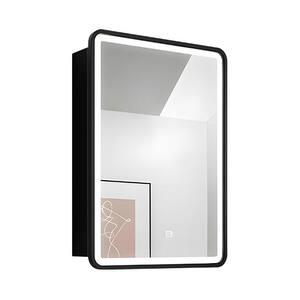 24 in. W x 30 in. H Rectangular Aluminum Medicine Cabinet with Mirror with Three Color Temperature LED and Fog Removal