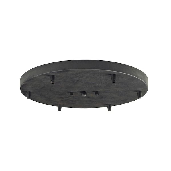 Titan Lighting Illuminare Accessories 6-Light Ceiling Mount Dark Rust Round Pan