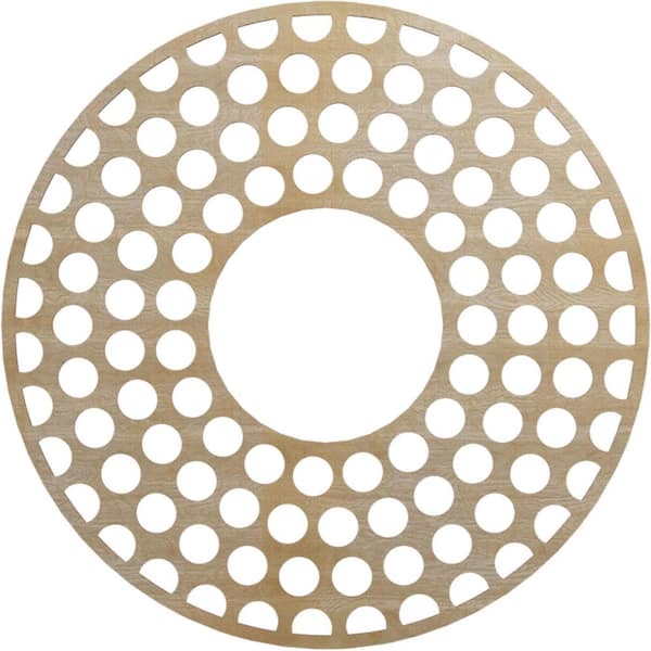 Ekena Millwork 32 in. x 12.25 in. x 0.375 in. Wood Medallion Moulding