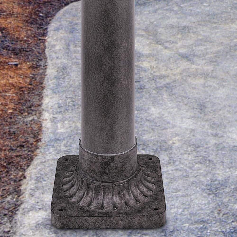 5.75 in. Square Hammered Silver Pier Mount for Outdoor Post Lamps price history on PriceWatchPro