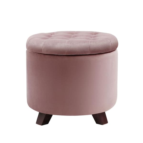 EDGEMOD Antonia Rose Velvet Storage Ottoman