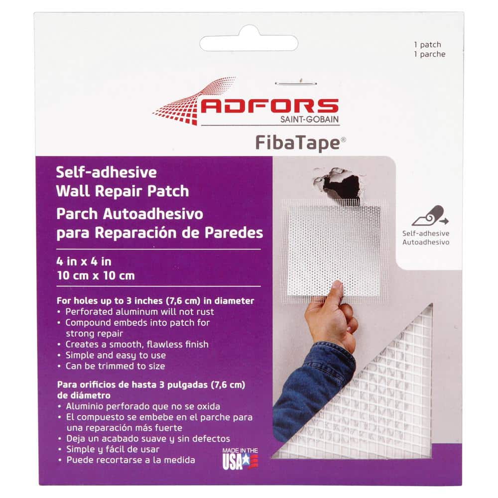 4 in. x 4 in. FibaTape Self-Adhesive Wall and Ceiling Repair Patch