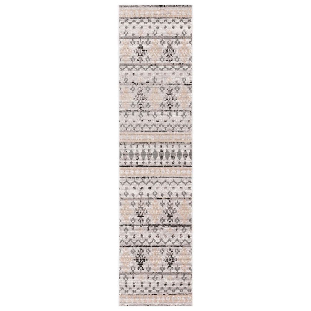 Marrakesh 2 ft. x 8 ft. Beige/Gray Striped Geometric Runner Rug price history on PriceWatchPro