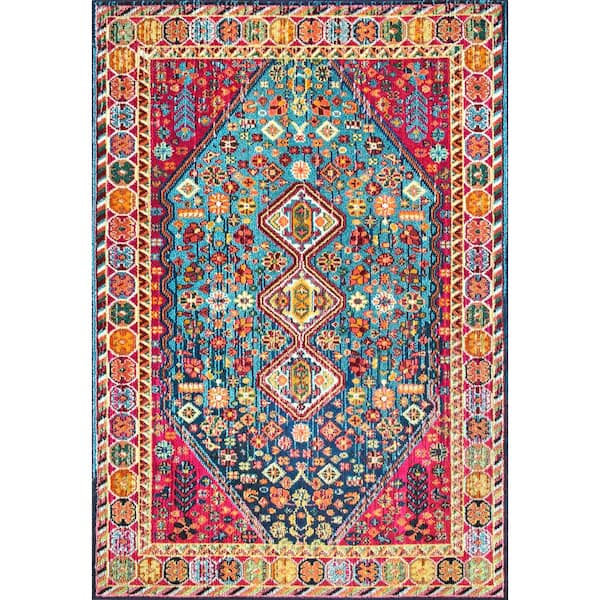 nuLOOM Meadow Vintage Vibrant Multi 5 ft. x 8 ft. Area Rug