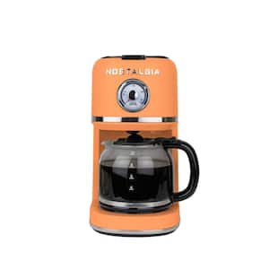 Classic Retro 10 Cup Coffee Maker, Orange