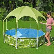 Splash-in-Shade 8 ft. x 20 in. Round 20 in. Kiddie Pool with Canopy Sunshade