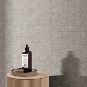 Provence Gray 11.65 in. x 11.65 in. Limestone Look Matte Porcelain Mosaic Floor and Wall Tile (0.96 sq. ft./Each)