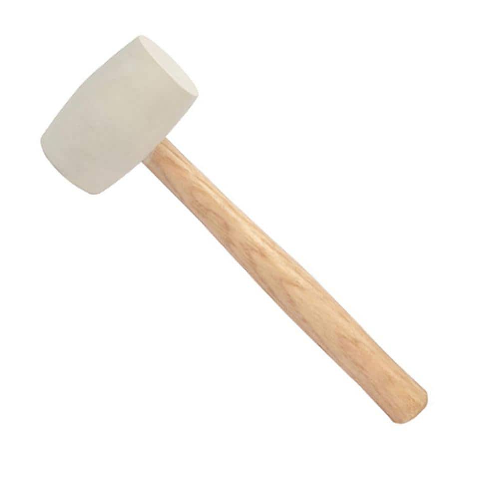 Bon Tool 32 oz. Thrifty White Rubber Mallet with 13 in. Wood Handle 87-399  The Home Depot