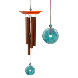 Signature Collection, Woodstock Turquoise Chime, Small 21 in. Bronze Wind Chime WTBR