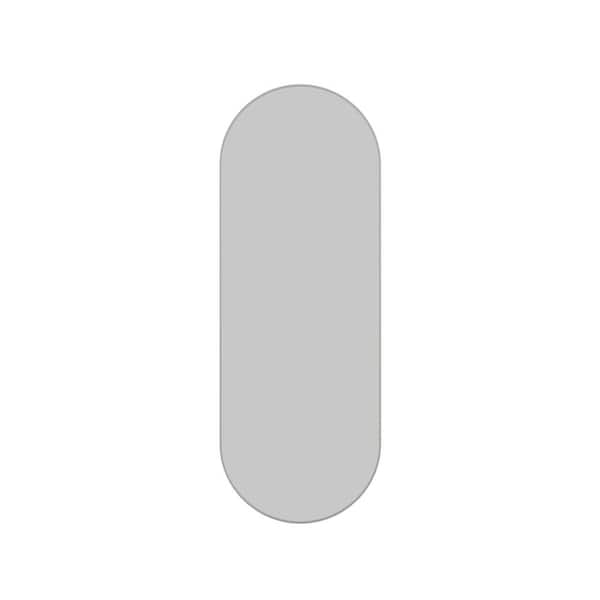Glass Warehouse Inara 22 in. W x 60 in. H Stainless Steel Framed Pill Shape Bathroom Vanity Mirror in Brushed Nickel