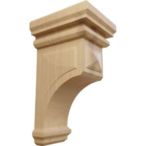 6 in. x 12 in. x 6-3/4 in. Cherry Large Woodruff Wood Corbel