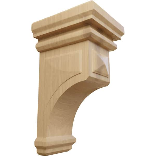 Ekena Millwork 6 in. x 12 in. x 6-3/4 in. Cherry Large Woodruff Wood Corbel