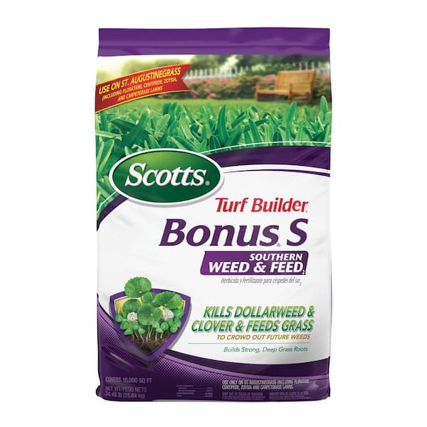 Scotts Turf Builder Bonus S 35.06 lbs. 10,000 sq. ft. Southern Weed and Feed Phosphorus Free Lawn Fertilizer