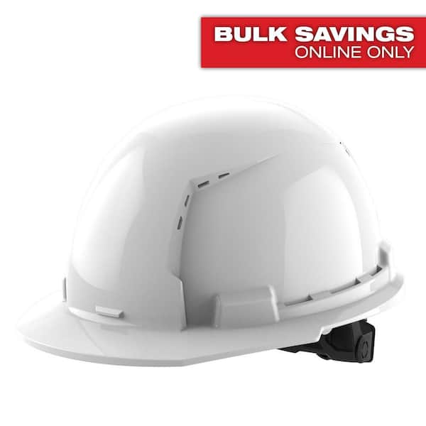 Milwaukee BOLT White Type 1 Class C Front Brim Vented Hard Hat with 6-Point Ratcheting Suspension