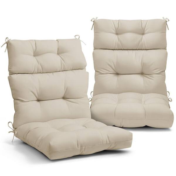 EAGLE PEAK Tufted Outdoor/Indoor Seat/Back Chair Cushion, Set of 2, 42