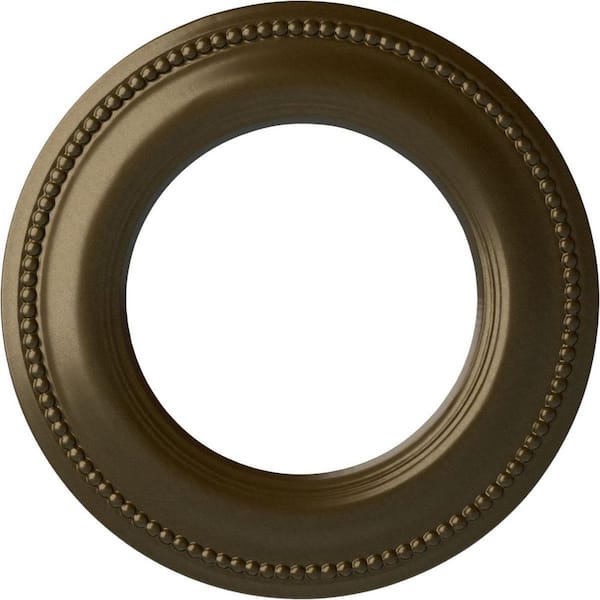 Ekena Millwork 3/4 In. X 13 In. X 13 In. Polyurethane Bradford Classic Ceiling Medallion Rubbed Bronze Cm13brrzs