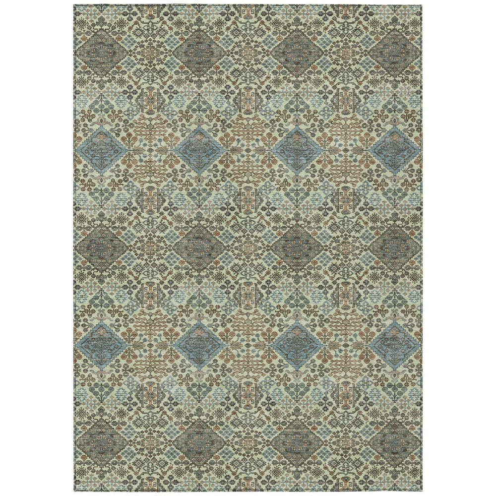 Chantille Machine Washable Indoor/Outdoor Abstract ACN2477 Celery 5 ft. x 7 ft. 6 in. Area Rug price history on PriceWatchPro