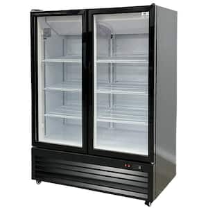 47 in.W 21 cu. ft. Glass Door Commercial Upright Refrigerator Cooler Fridge in Black