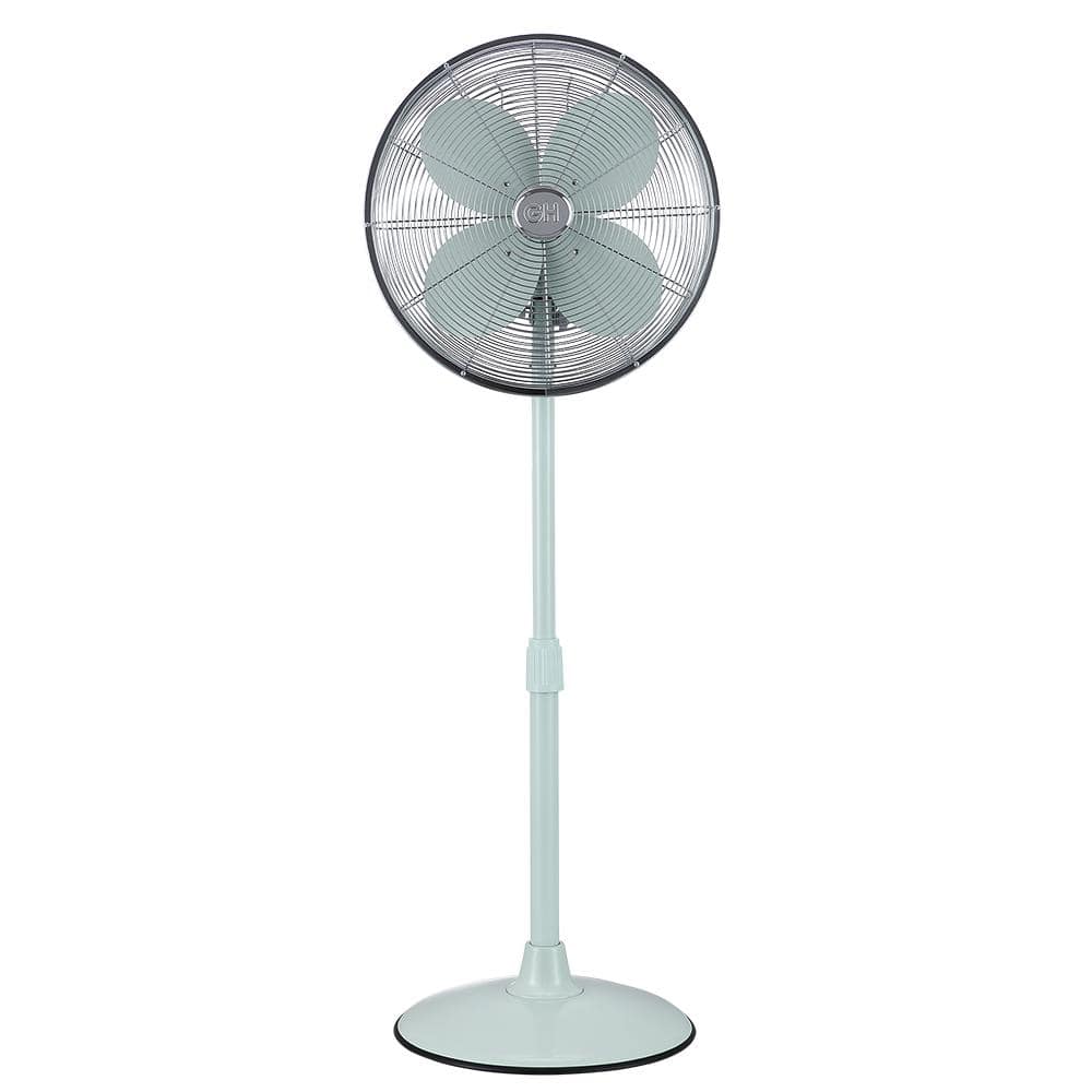 GOOD HOUSEKEEPING AllMetal 16" Retro Pedestal Fan with Oscillation in