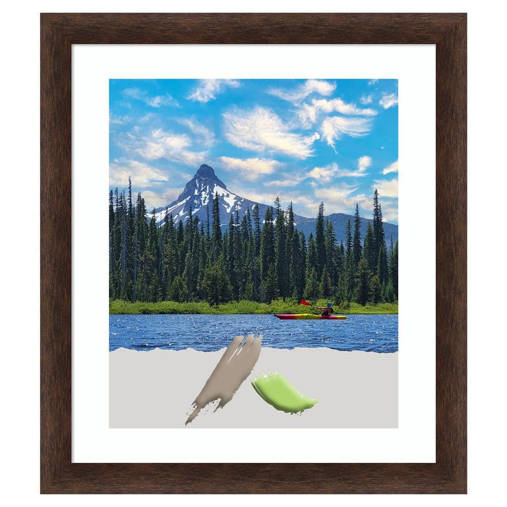 Warm Walnut Narrow Wood Picture Frame 16"x20"