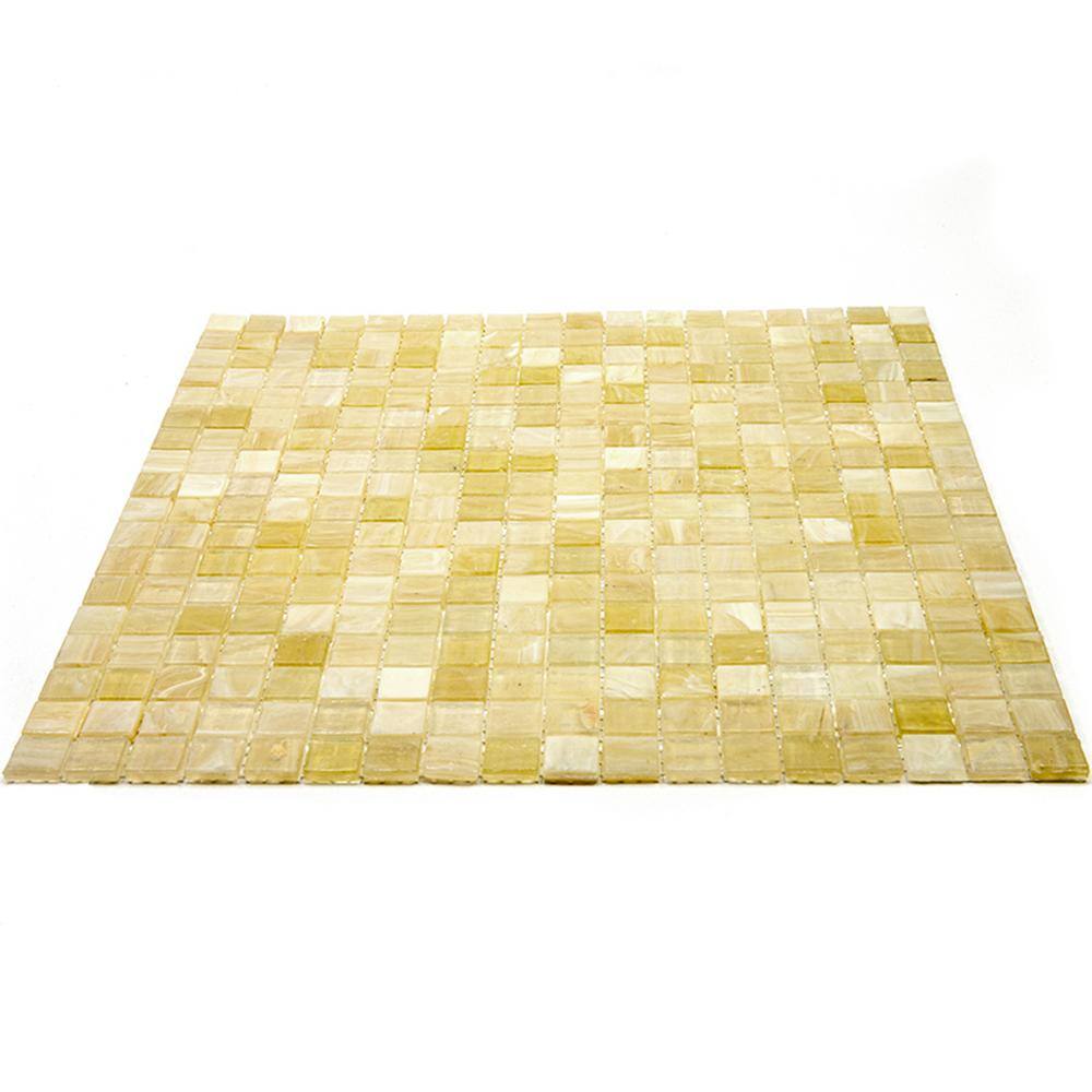 Cream Beige Glass Mosaic Wall and Floor Tile