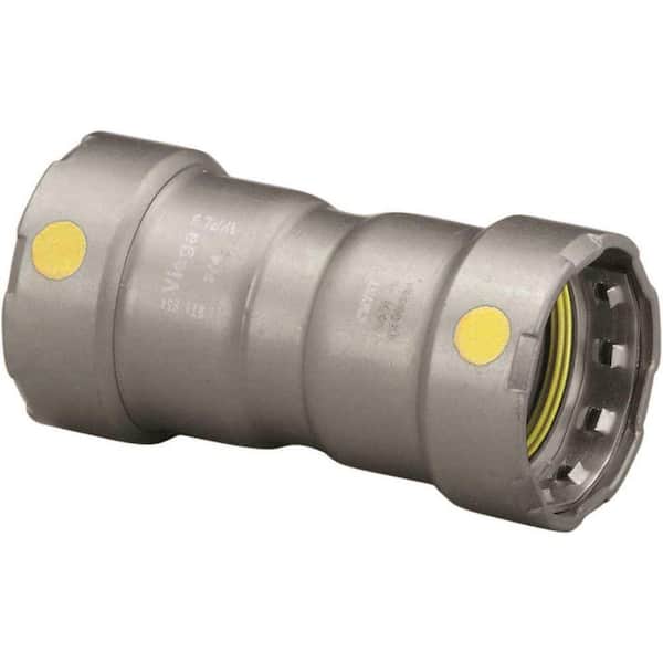 Viega MegaPressG 1-1/2 in. Press Carbon Steel Coupling with Stop (Gas Only)
