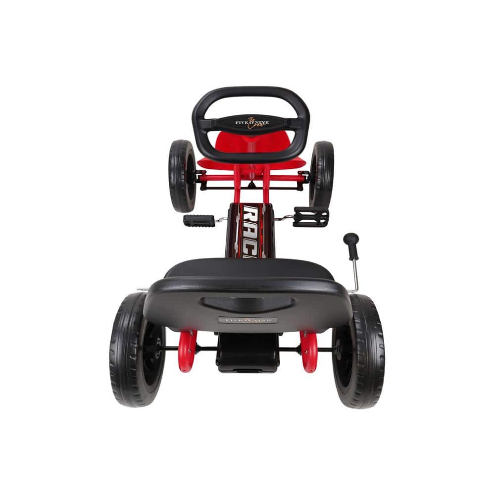 Red and Black Steel Frame Pedal Go Kart with EVA Wheels