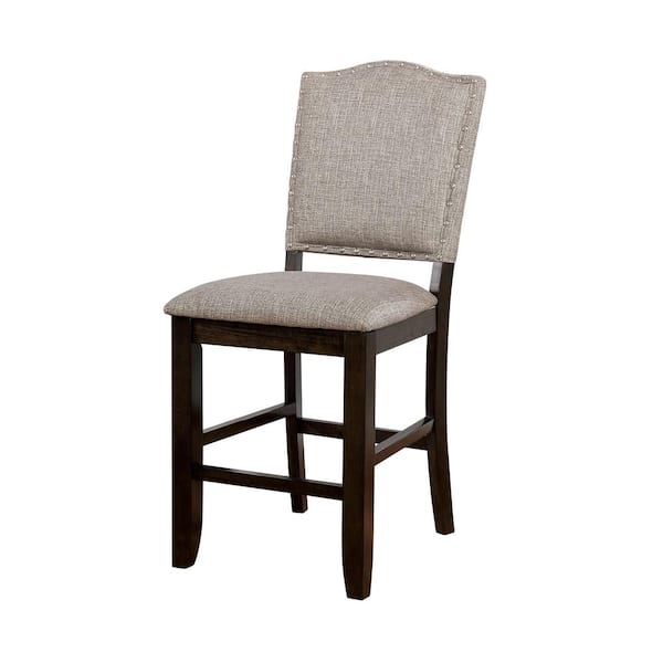 Teagan Dark Walnut Transitional Style Counter Height Chair