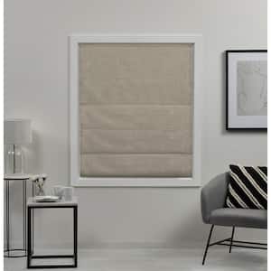 Acadia Natural Cordless Total Blackout Roman Shade 23 in. W x 64 in. L
