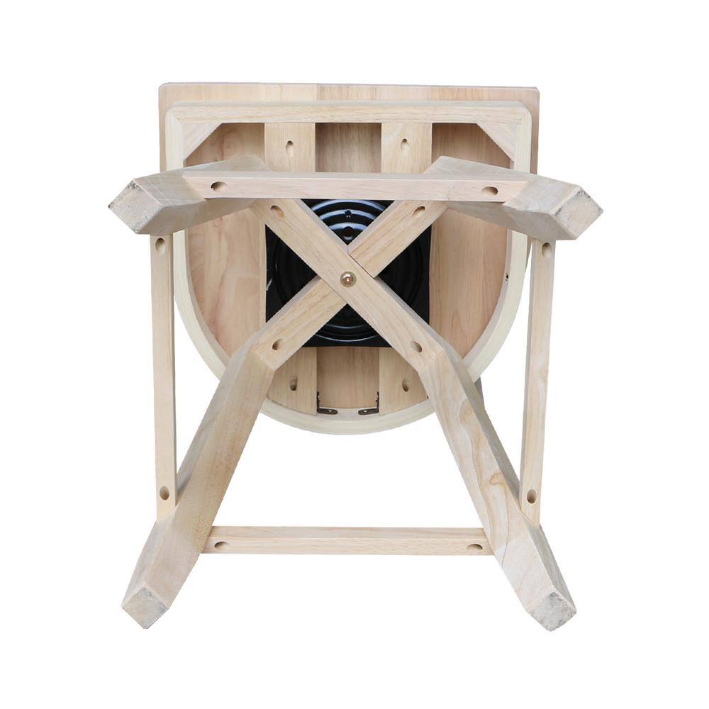 Charlotte 24" Unfinished Solid Wood Swivel Counter Height Stool